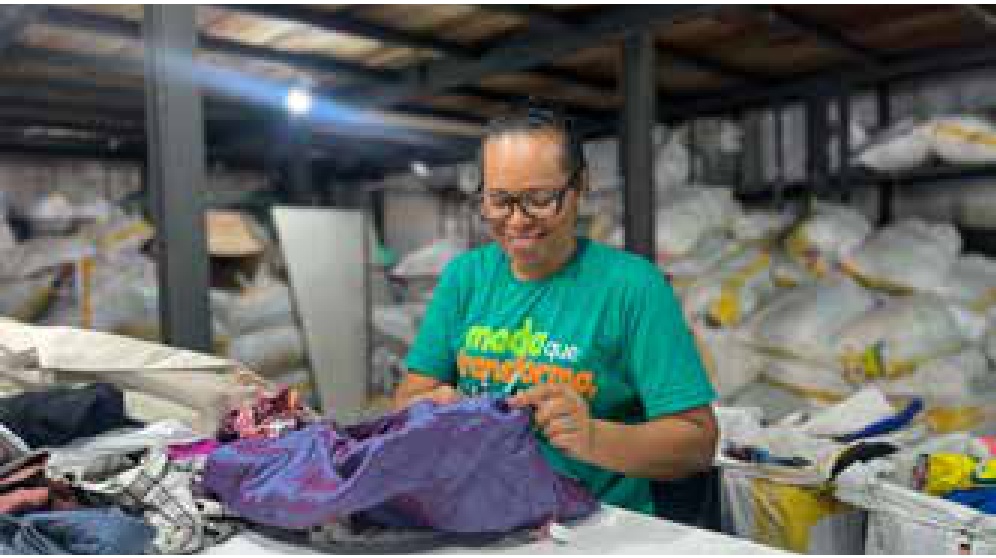 Sorting facility worker